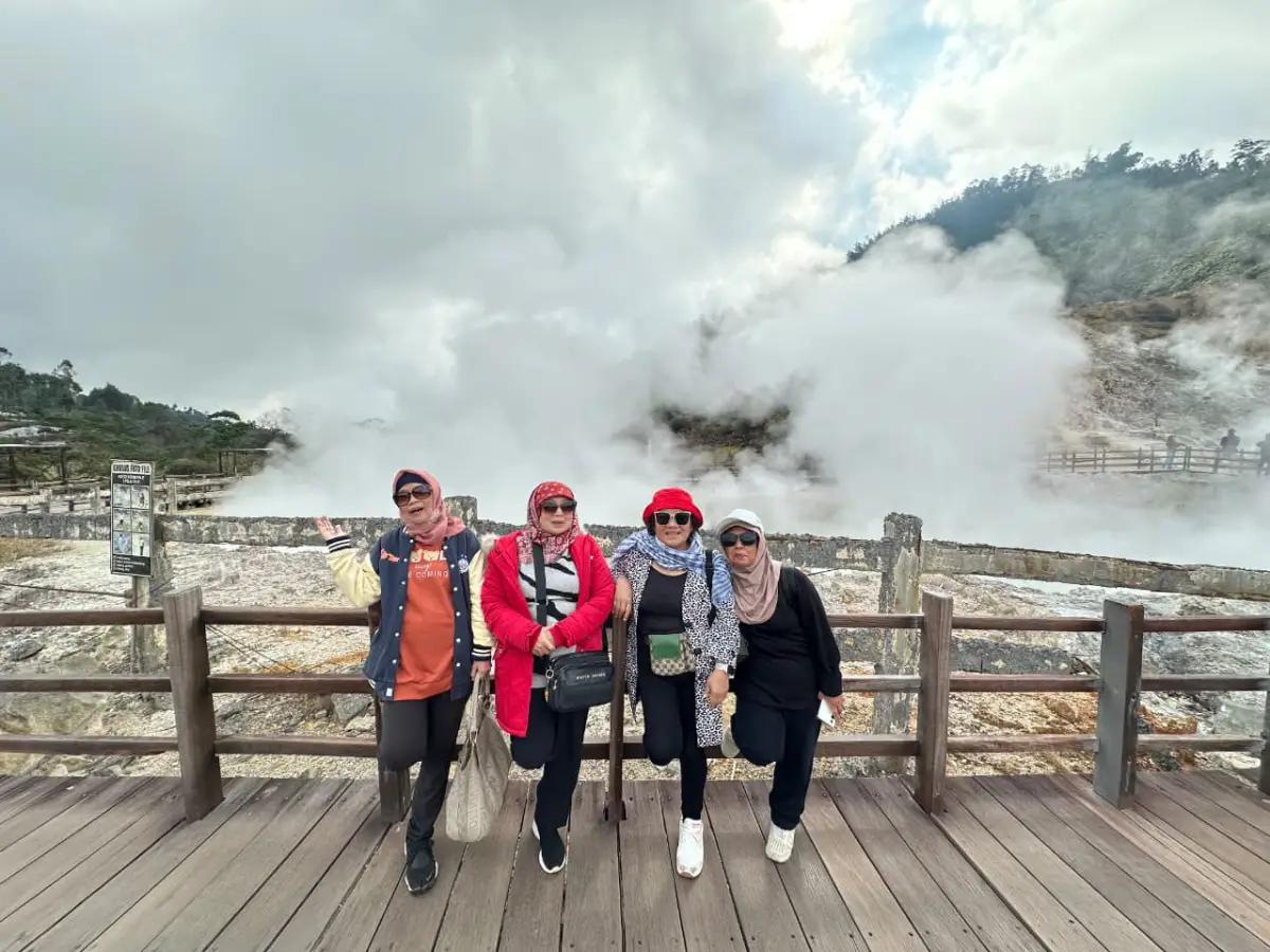 Active crater view in Dieng